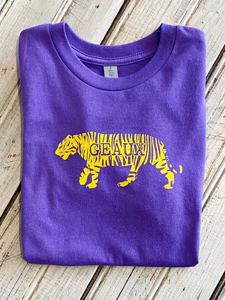 Geaux Tigers Kids-Purple