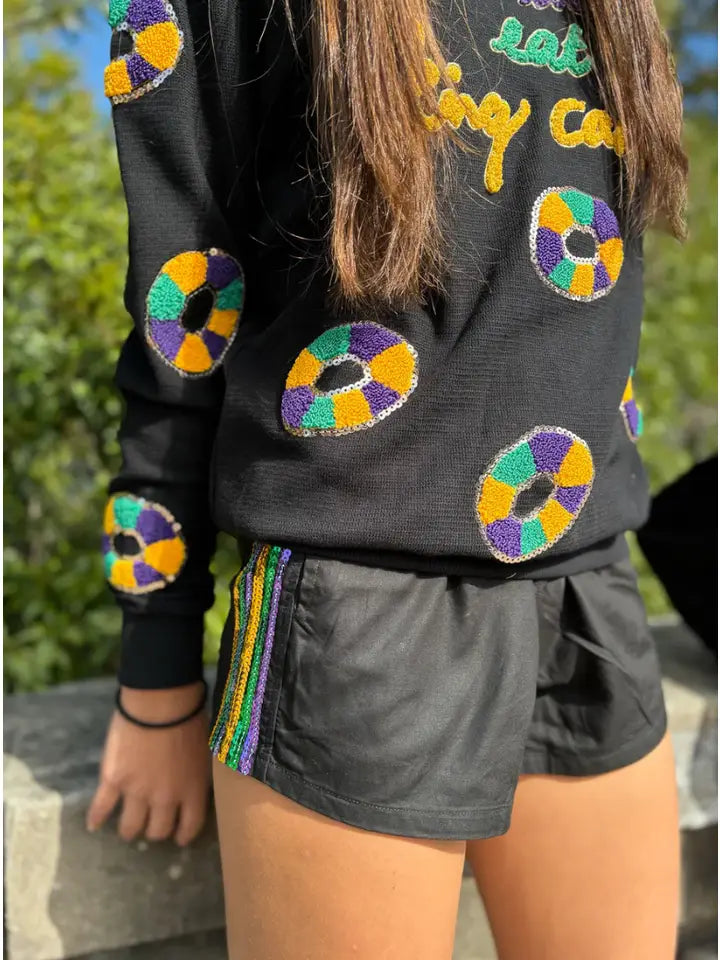 Sequin Stripe Shorts - The Season Boutique