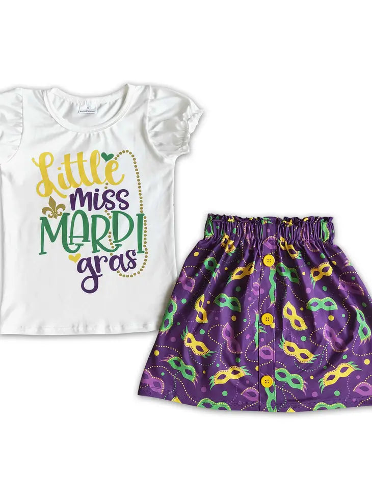 Little Miss Mardi Baby Girls Set