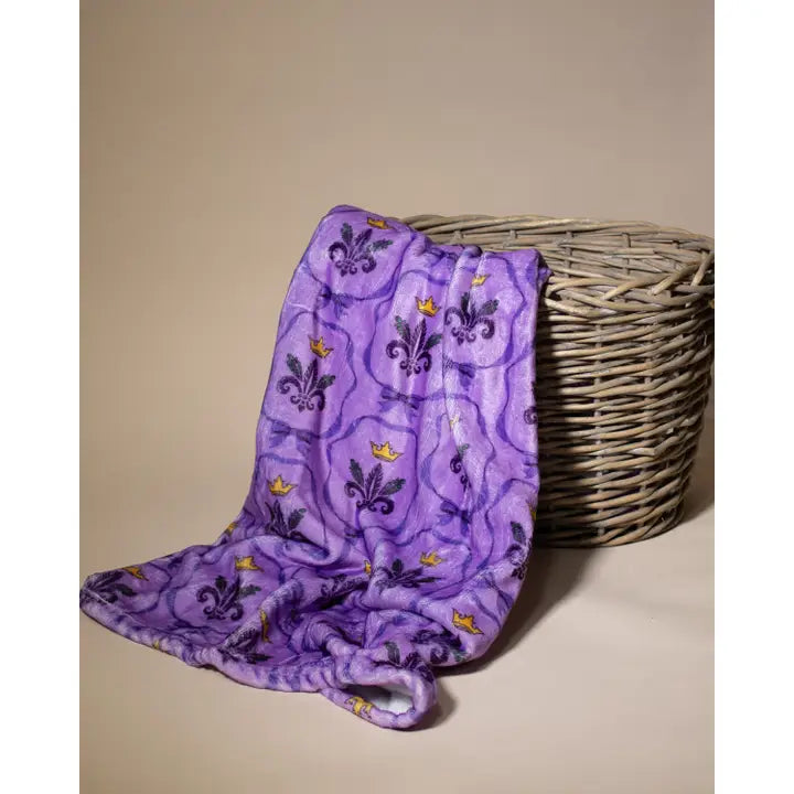 Mardi Bow Throw Purple/Multi 50x60