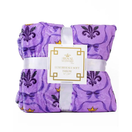 Mardi Bow Throw Purple/Multi 50x60