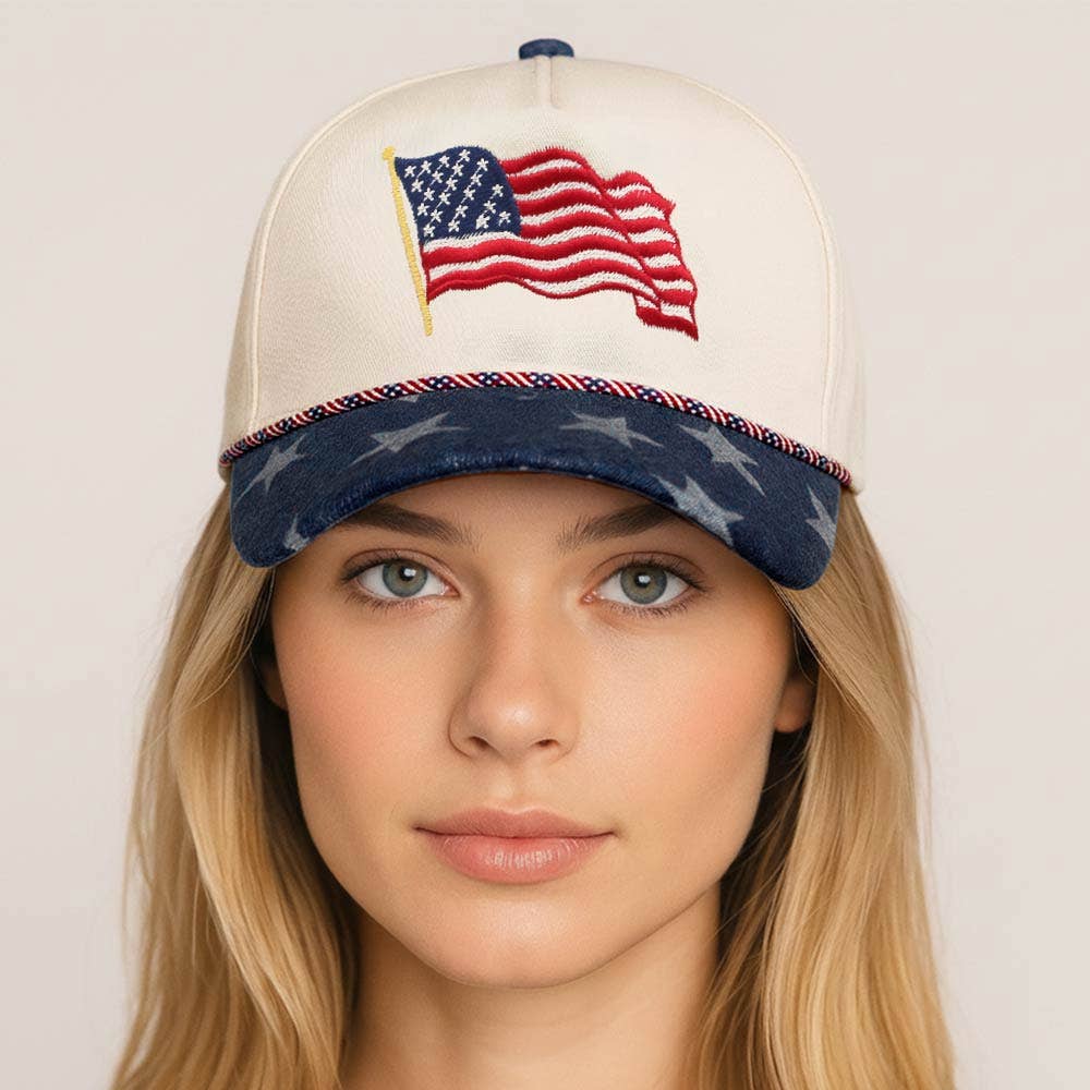 USA 250th Anniversary Patriotic Embroidered Baseball Cap