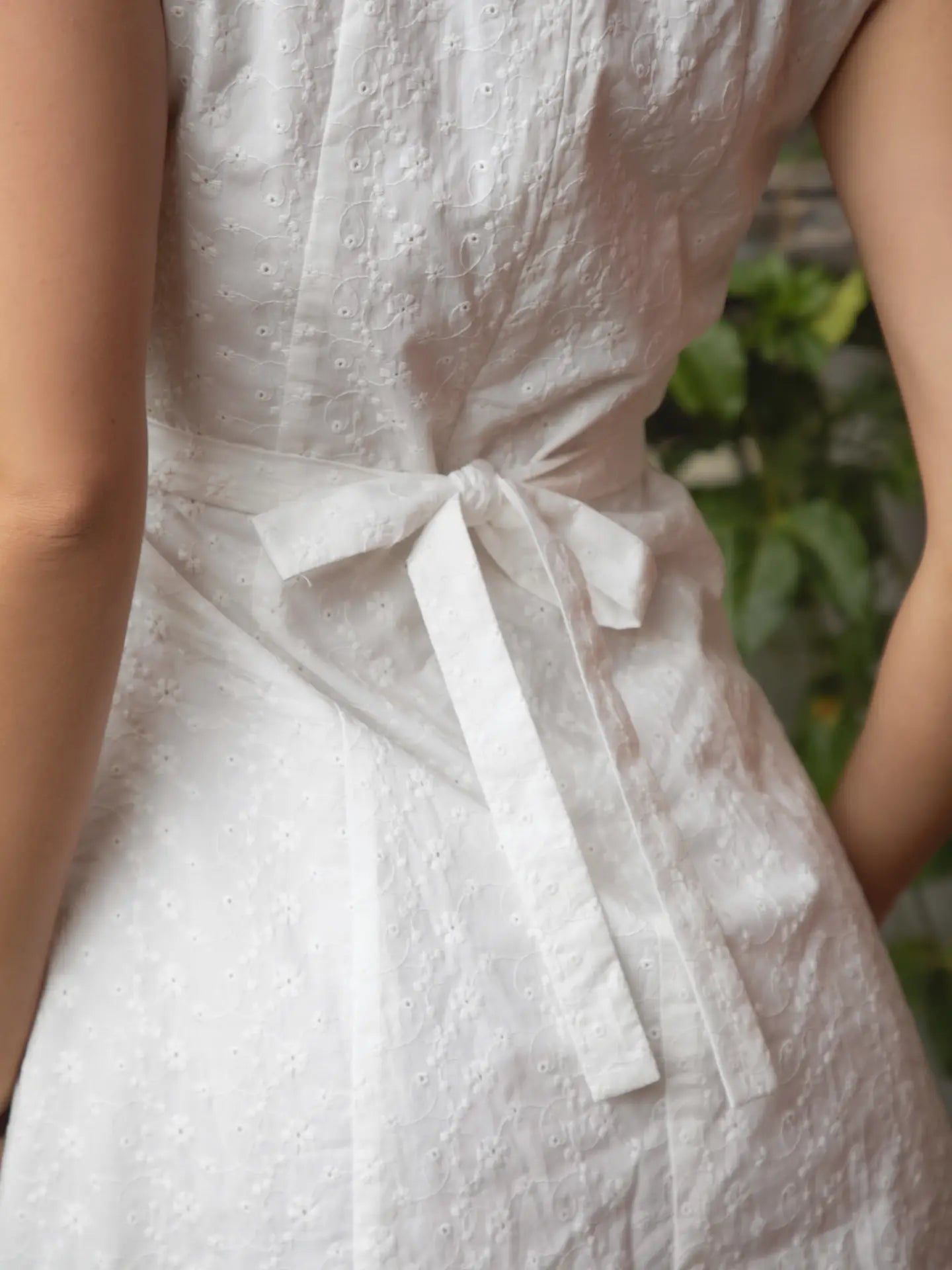 Amayra Sleeveless Square Neck Eyelet Mini Dress - The Season Boutique