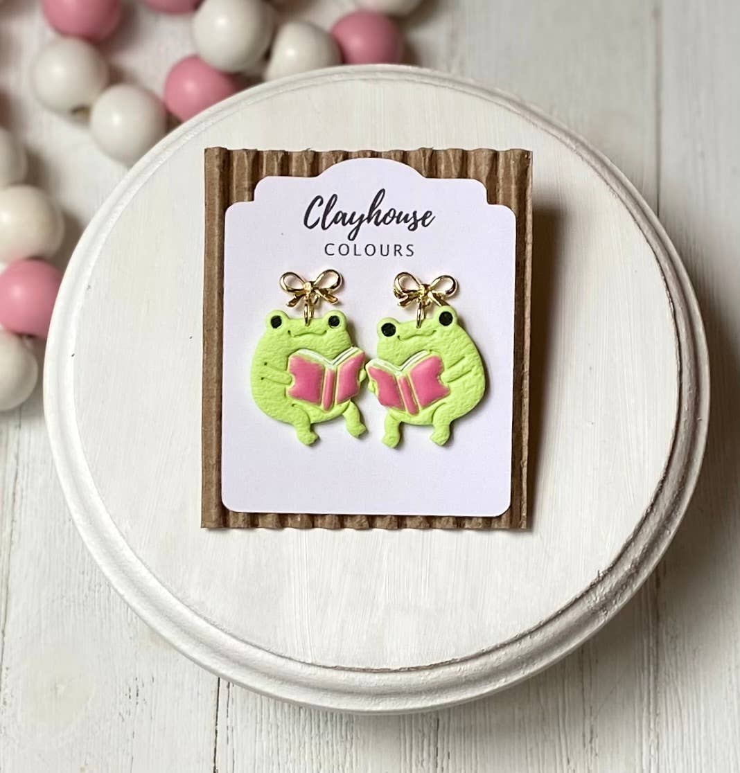 Teacher Earrings : Multi Bow with Apple Center