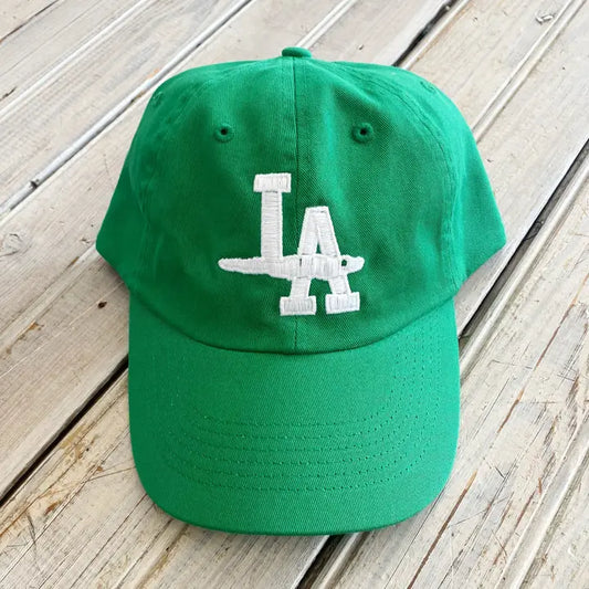 La Gator Hat-Green & White