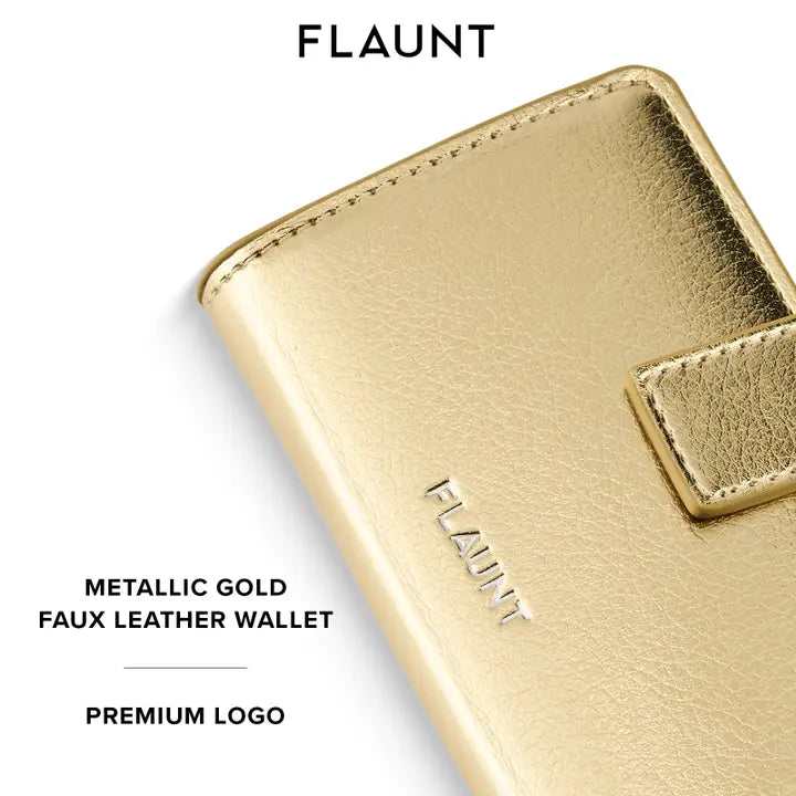 Gold Leather Magsafe Wallet