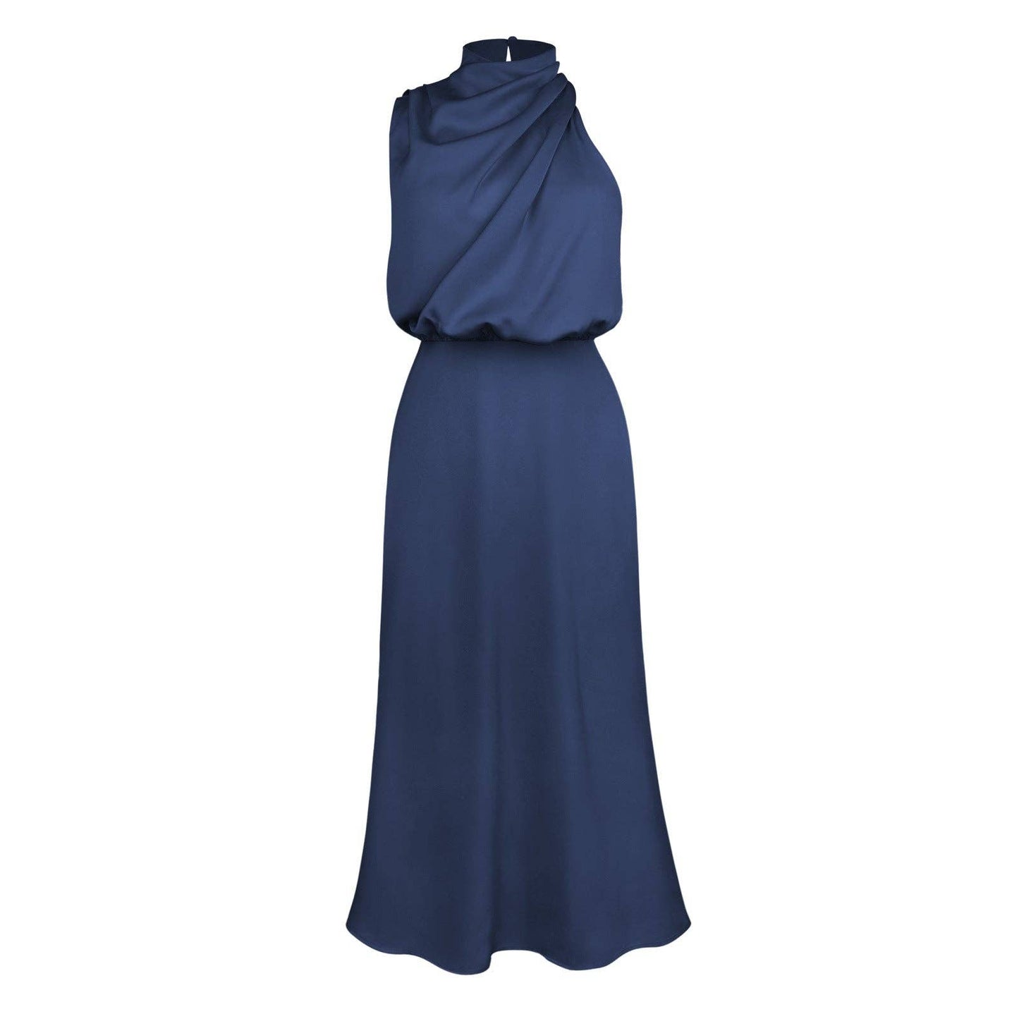 Elegant Sleeveless Satin Midi Dress - The Season Boutique