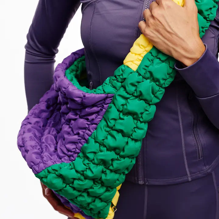Mardi Gras Puffer Bag - The Season Boutique