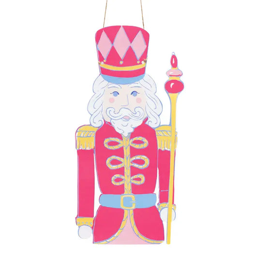 Candy Nutcracker Door Hanger Pink
