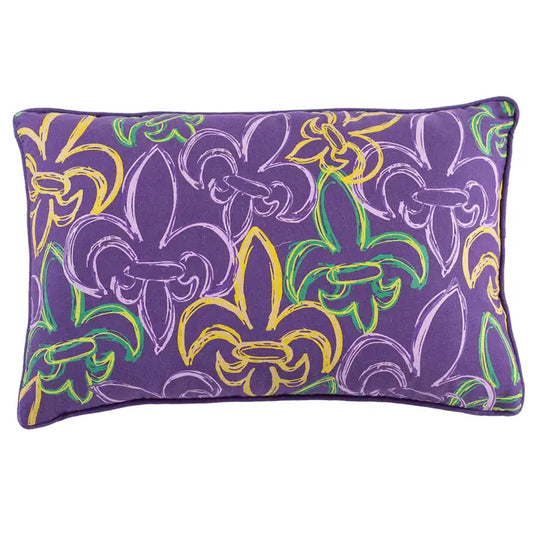 St. Charles Fleur De Lis Lumbar Pillow