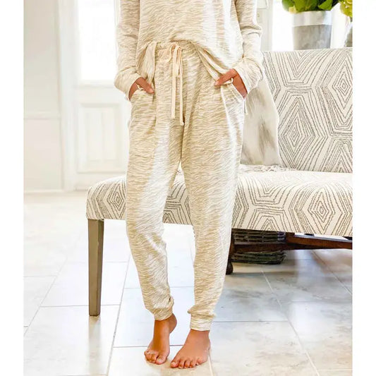 Tiger Stripe Effortless Lounge Jogger Off White/Shell -Asst.