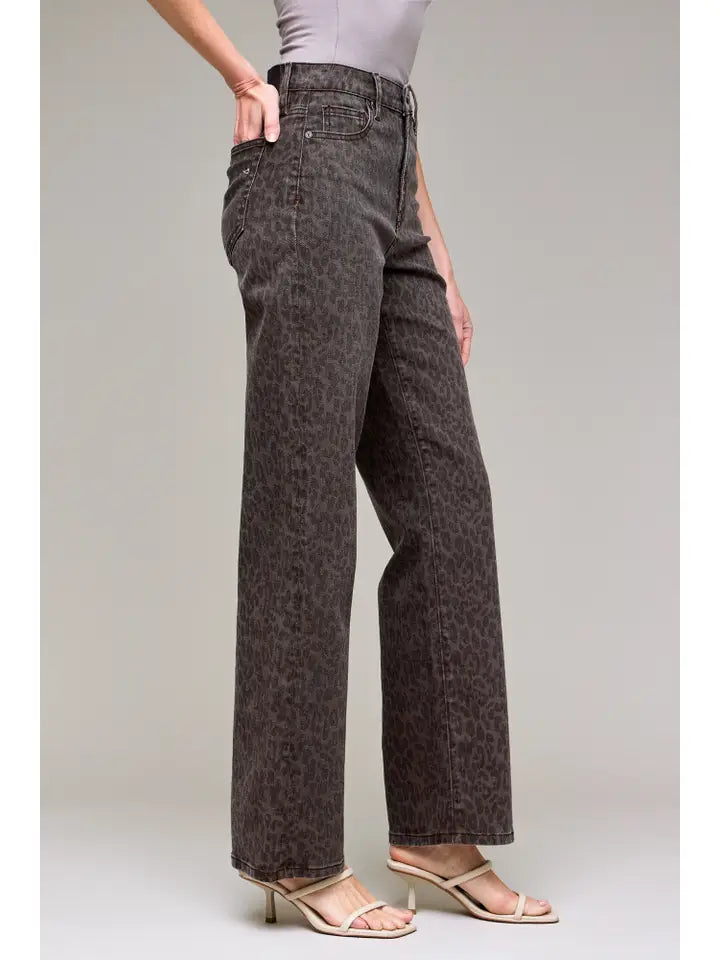 Brown Cheetah Print Jeans