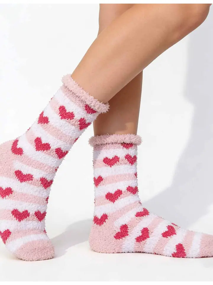 Valentine's Heart Cozy Socks