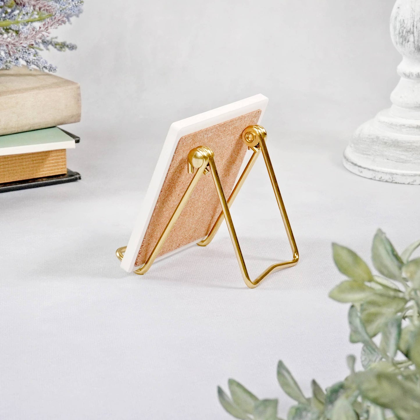 Bard's Folding Gold Wire Easel: 4" x 4" x 4.75" - The Season Boutique