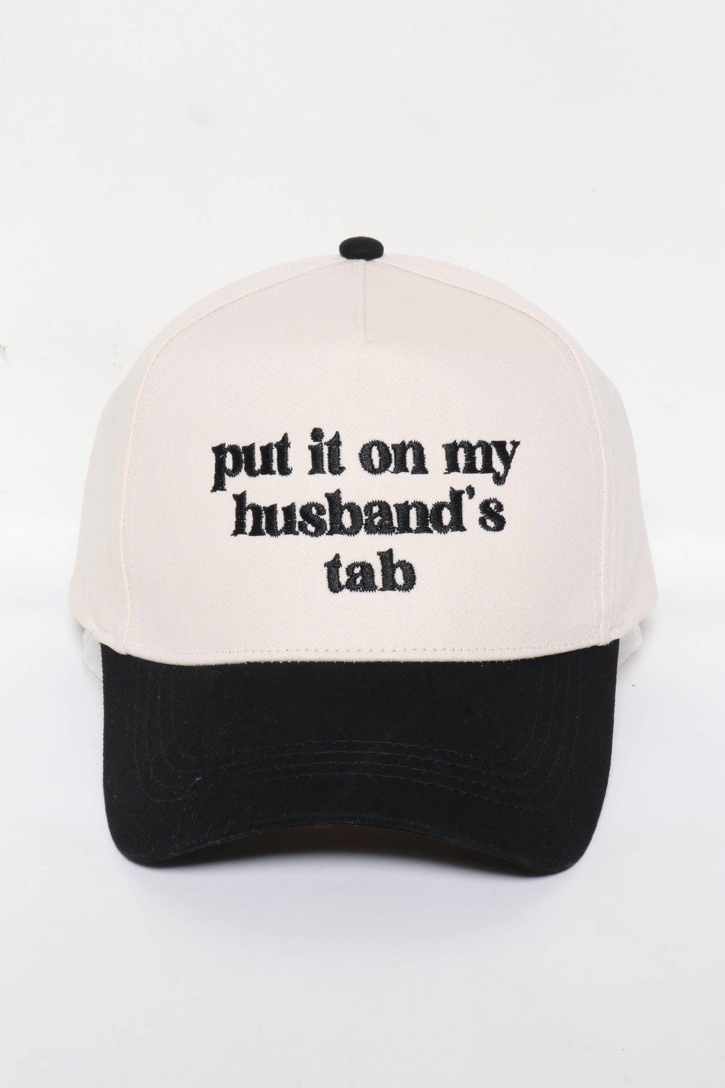 PUT IT ON MY HUSBAND'S TAB Embroidery Baseball Caps: Fuchsia - The Season Boutique