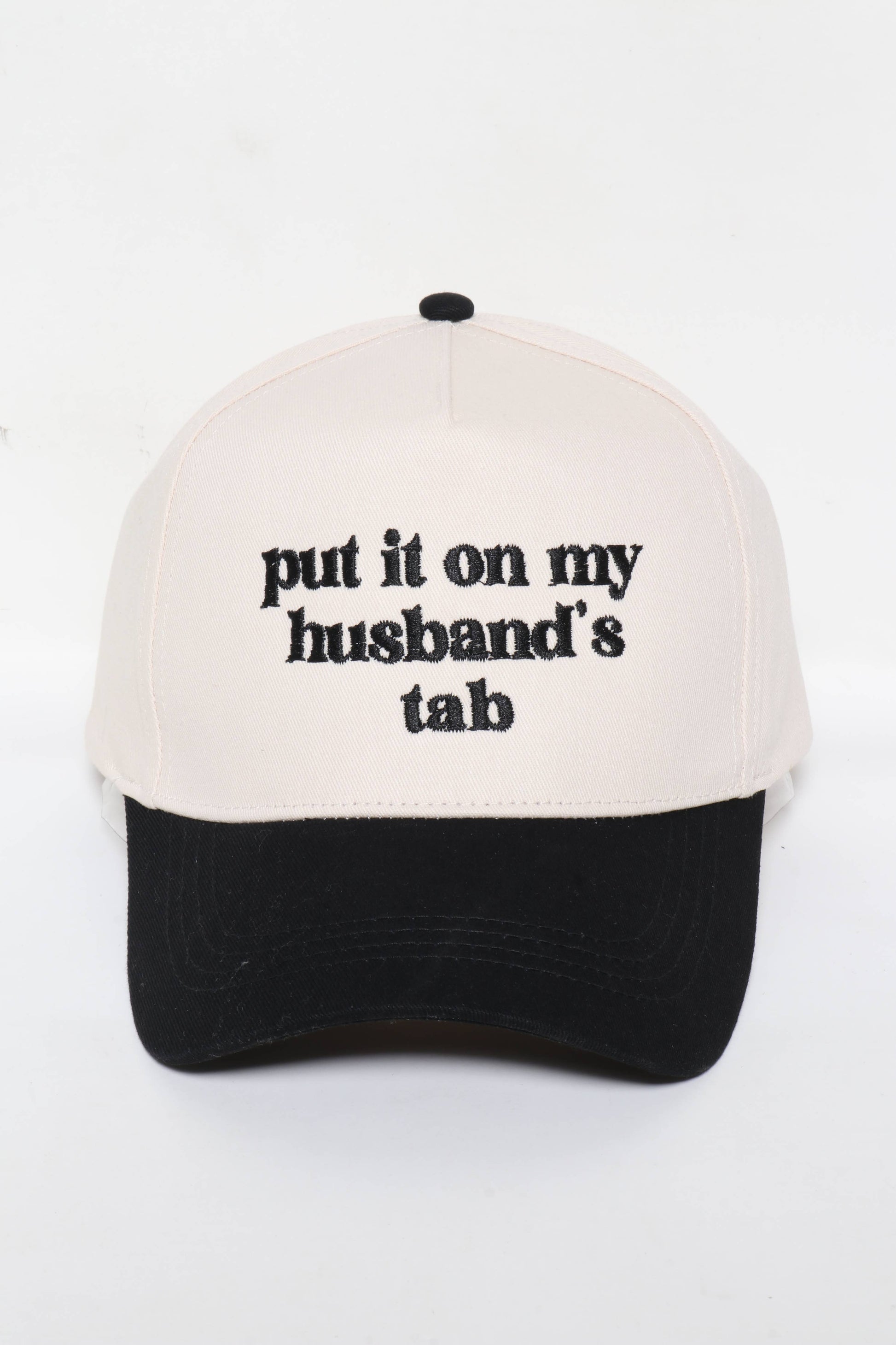 PUT IT ON MY HUSBAND'S TAB Embroidery Baseball Caps: Fuchsia - The Season Boutique
