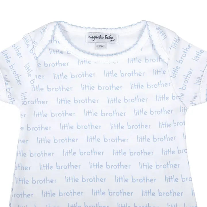 Little Brother Print Short Sleeve Bodysuit - The Season Boutique