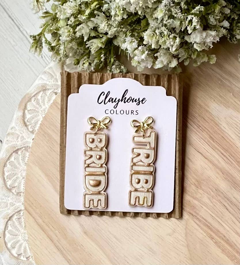 Bridal Earrings : Bow with Pearls