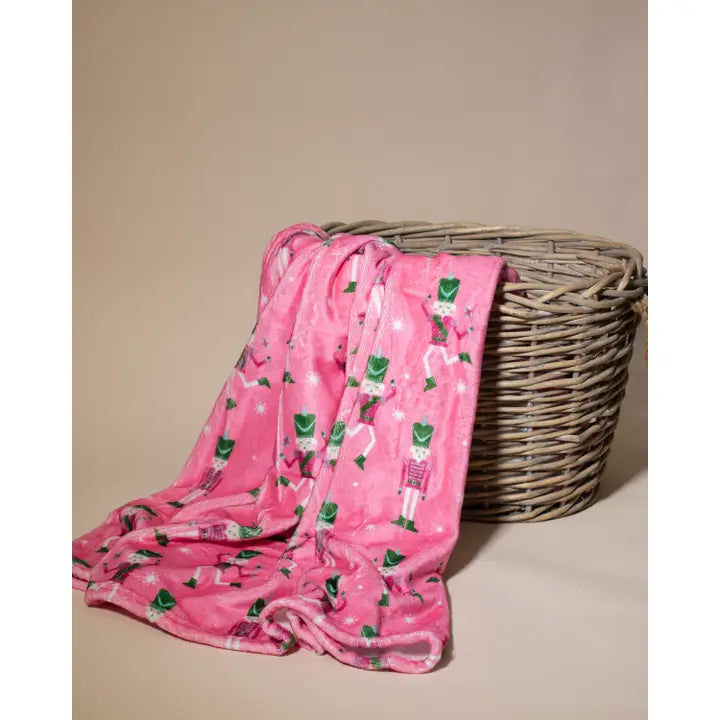 Nutcracker Cutie Throw Pink/Multi 50x60