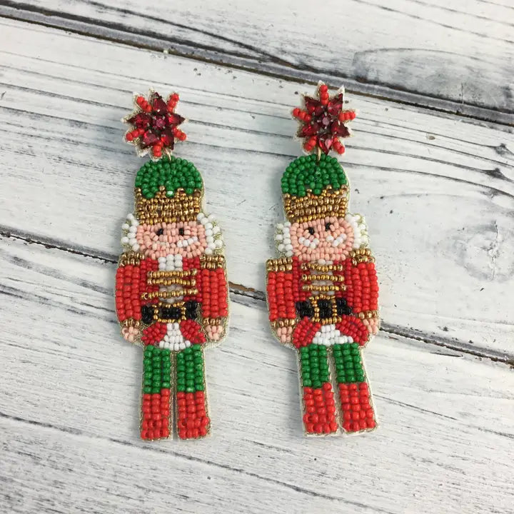 Beaded Nutcracker Earrings