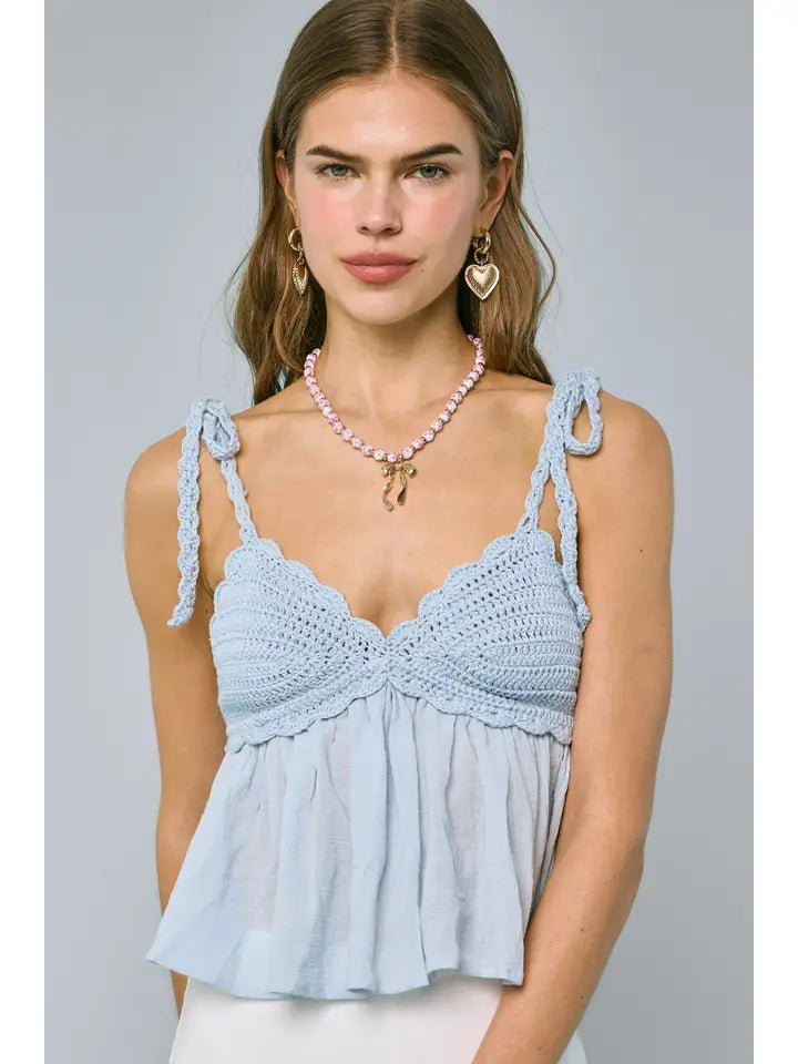 Crochet Ruffle Top - The Season Boutique