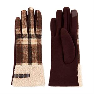 TARTAN BOUCLE GLOVES