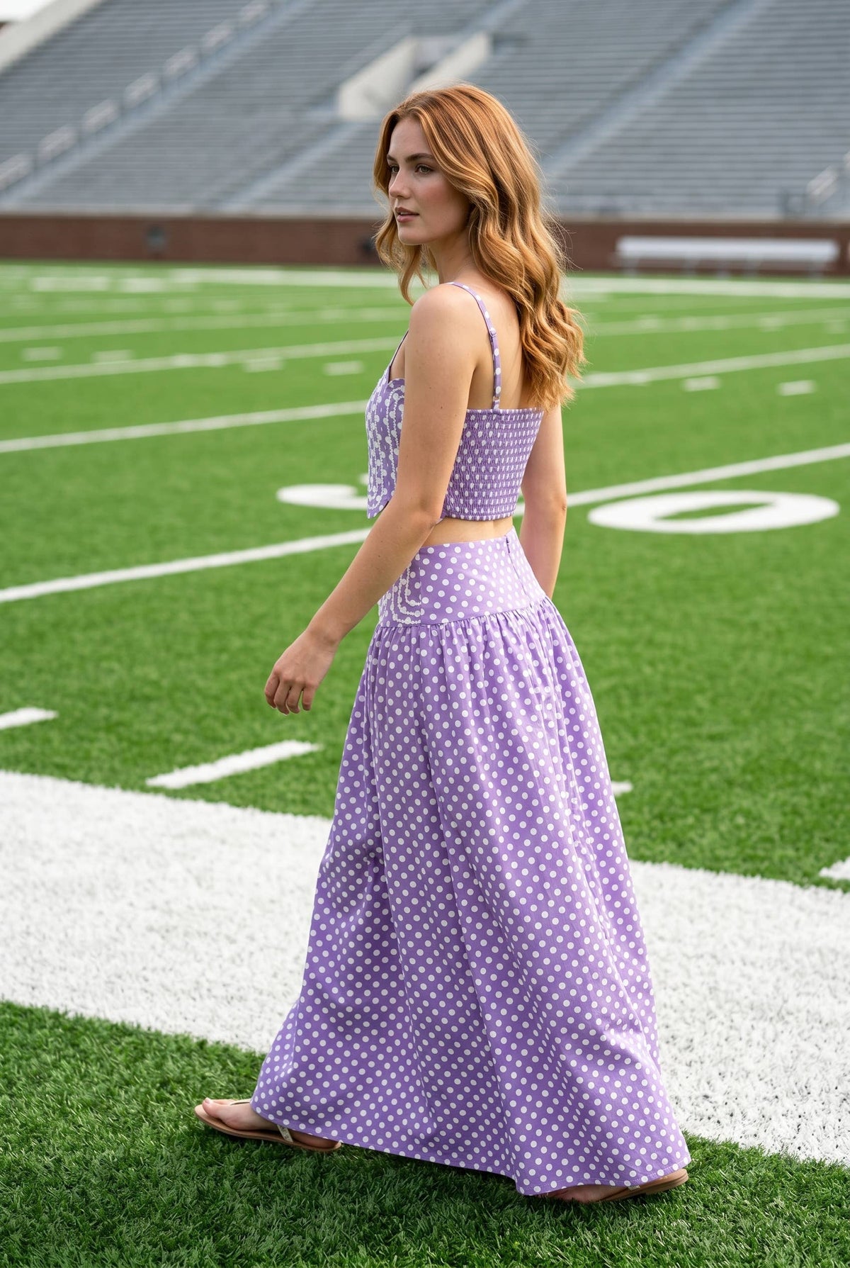 Crop And  Maxi Skirt Set
