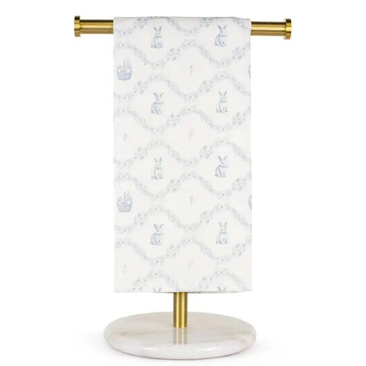 Morgan Bunny Hand Towel White/Blue 20x28