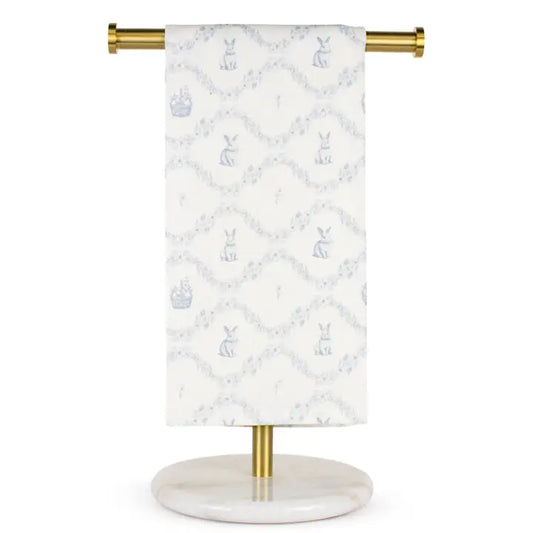 Morgan Bunny Hand Towel White/Blue 20x28