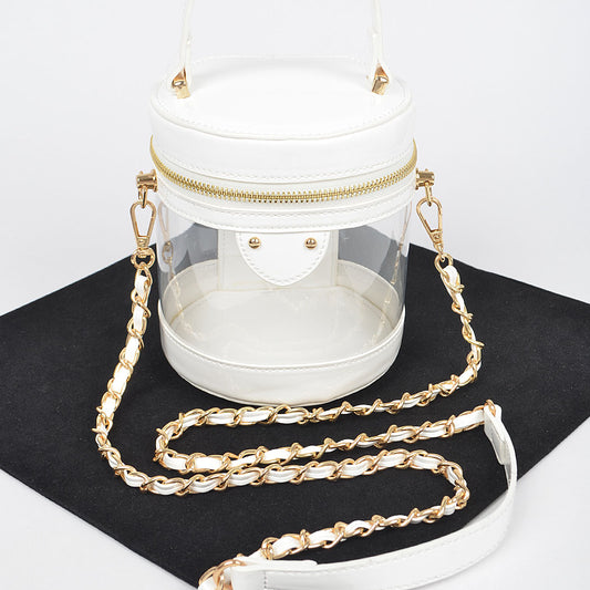 Transparent Tube Bag w/Handle