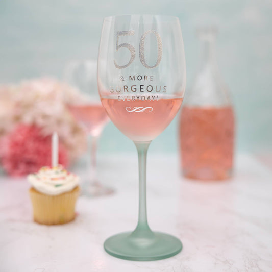 Gift Boxed 50th Birthday Wine Glass - The Season Boutique