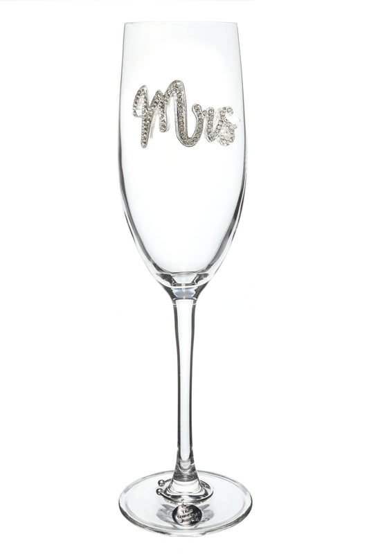 Mrs Jeweled Stemmed Champagne Flute - The Season Boutique