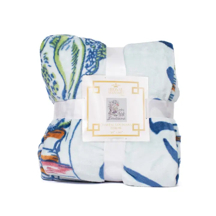 Coastal Louisiana Throw Blue