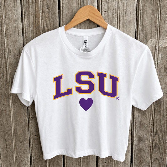 LSU Heart Crop Top