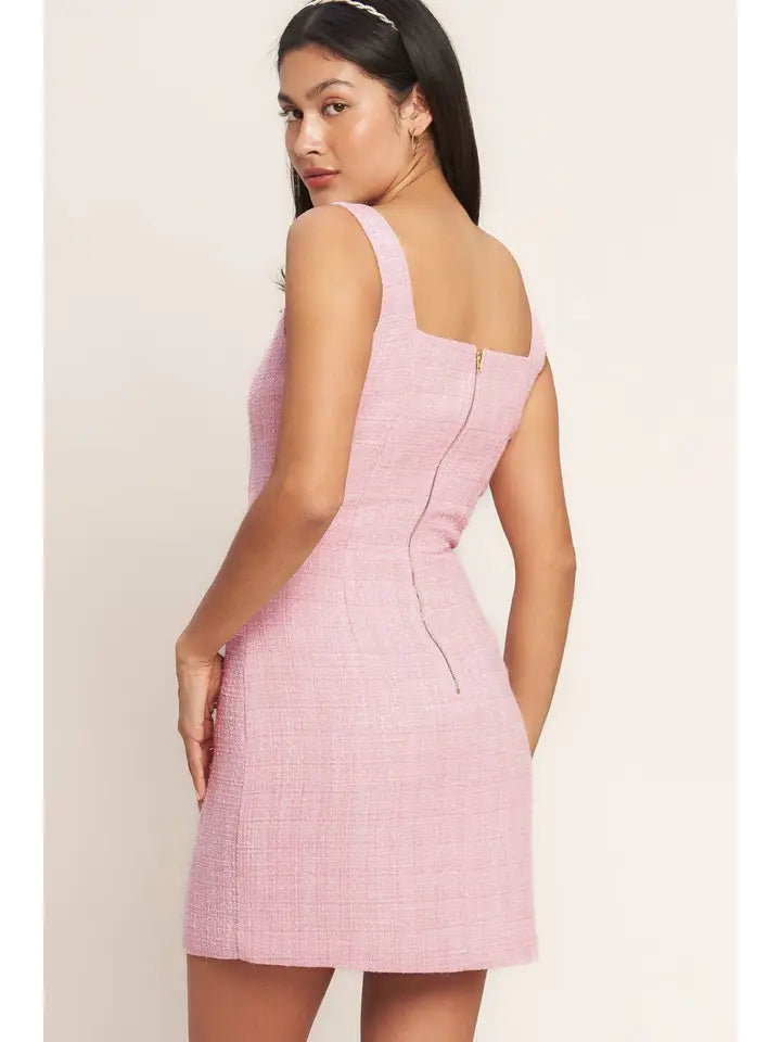 Woven Tweed Mini Dress