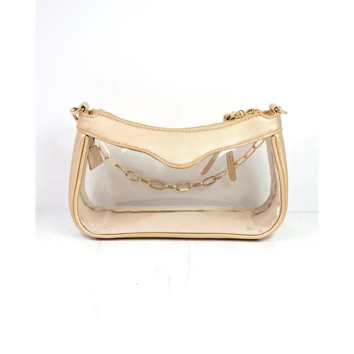 Cassidy Clear Crossbody Gold