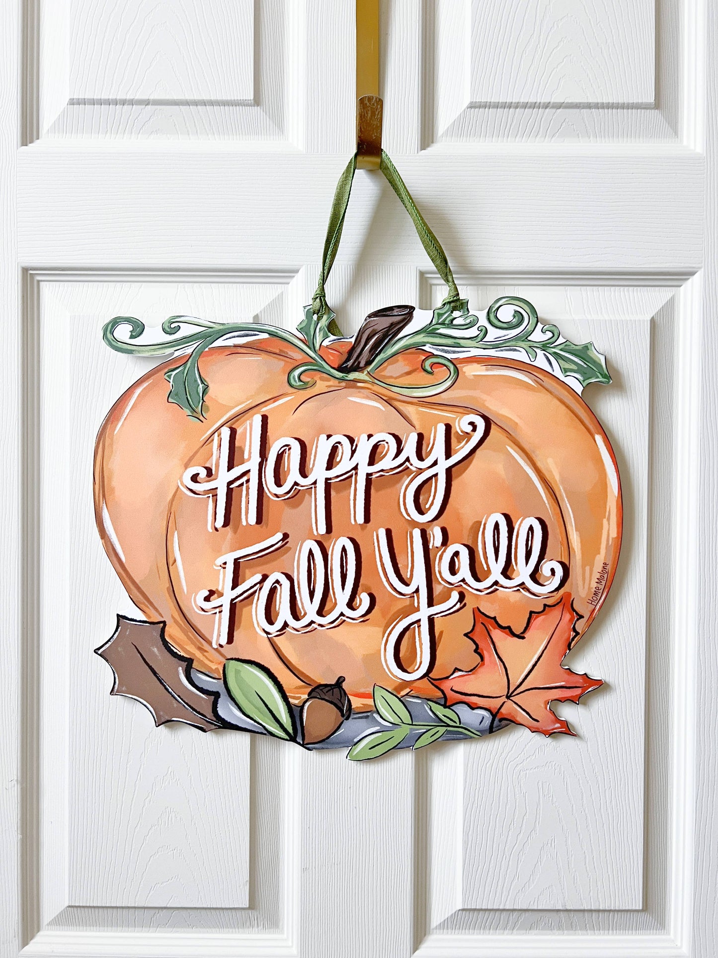Happy Fall Y'all Pumpkin Door Hanger