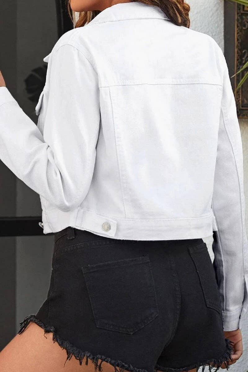 CASUAL CROPPED JACKET - The Season Boutique