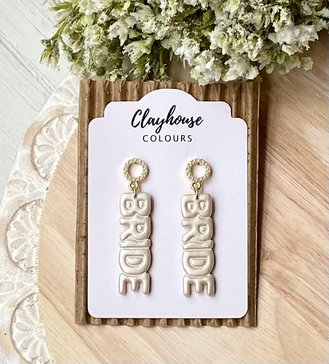 Bridal Earrings : Bow with Pearls