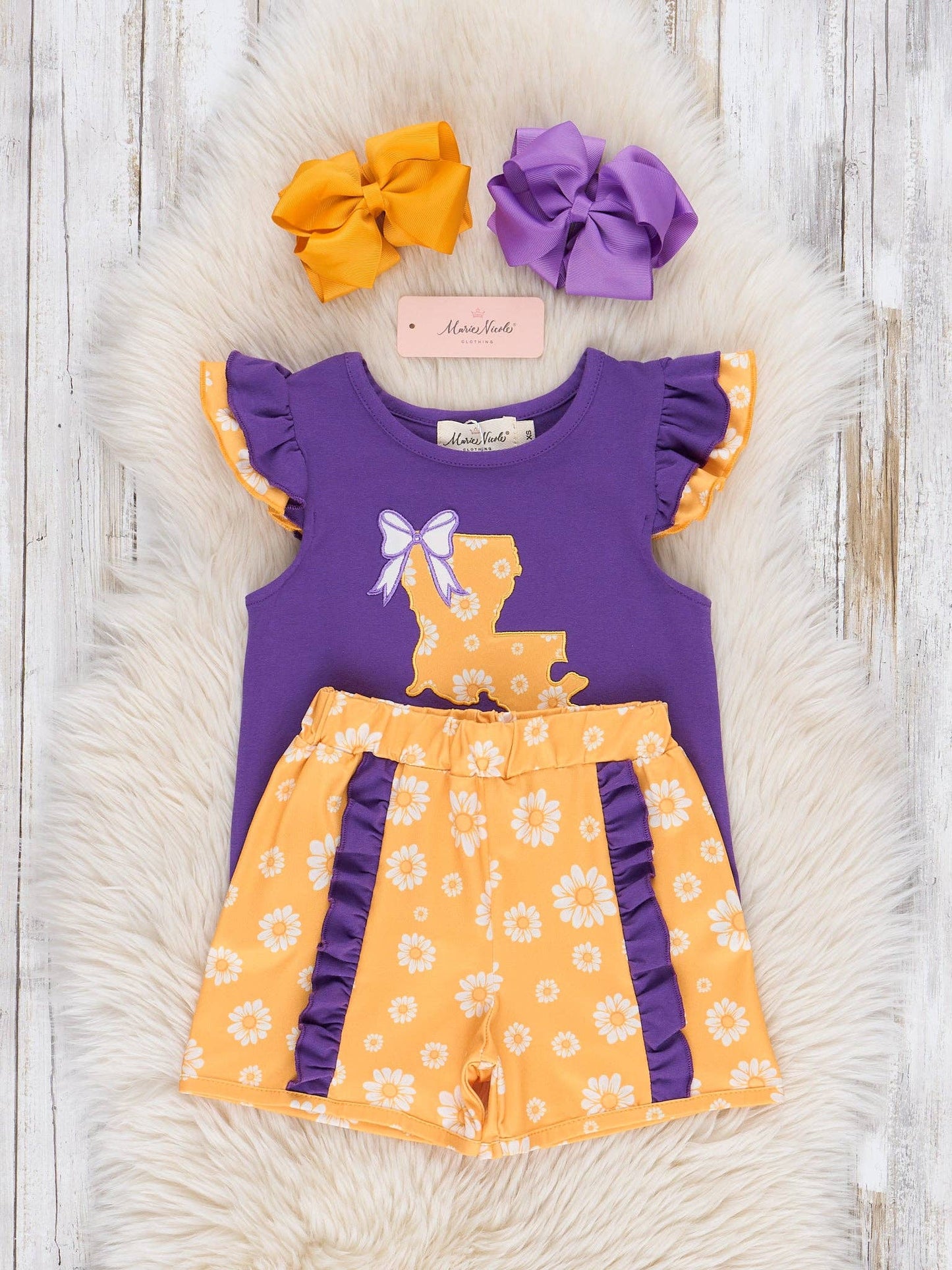 Louisiana Embroidered Ruffle Set