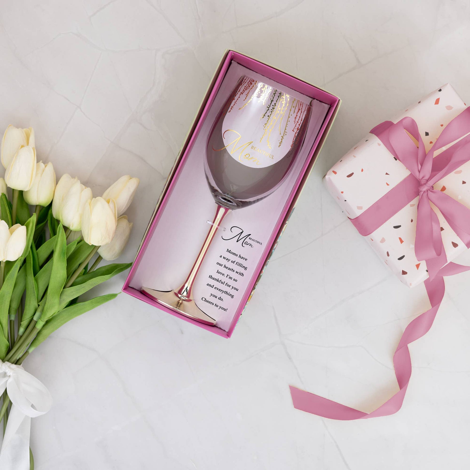 Gift Boxed Mother's Day Crystal Wine Glass - The Season Boutique