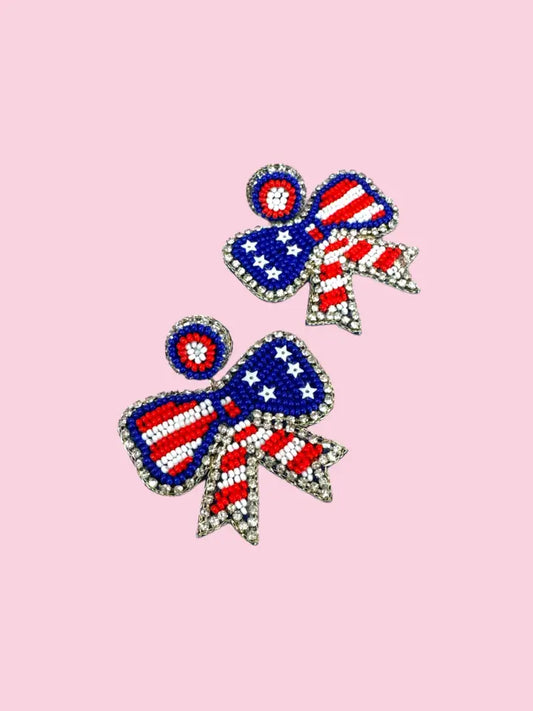 Beaded Fourth of July Bows