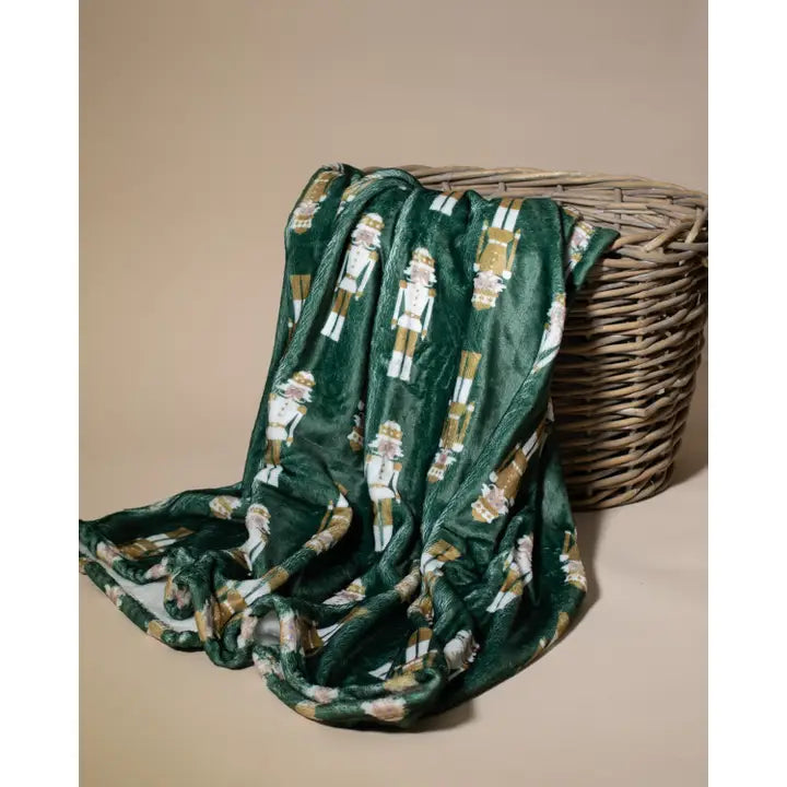 Alpine Nutcracker Throw Dark Green/Multi 50x60