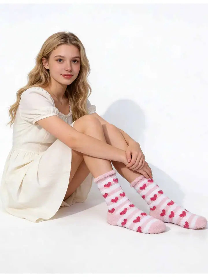 Valentine's Heart Cozy Socks