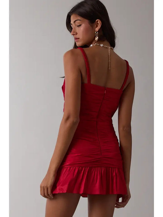 Slim Fit-in Ruched Mini Dress