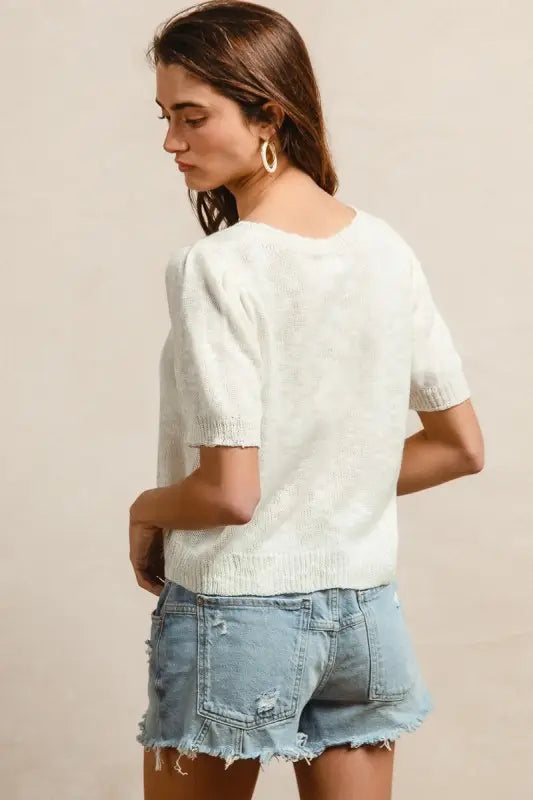 American Flag Knit Top - The Season Boutique