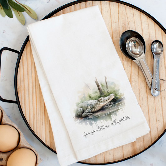 Later Alligator Kitchen Towel - The Season Boutique