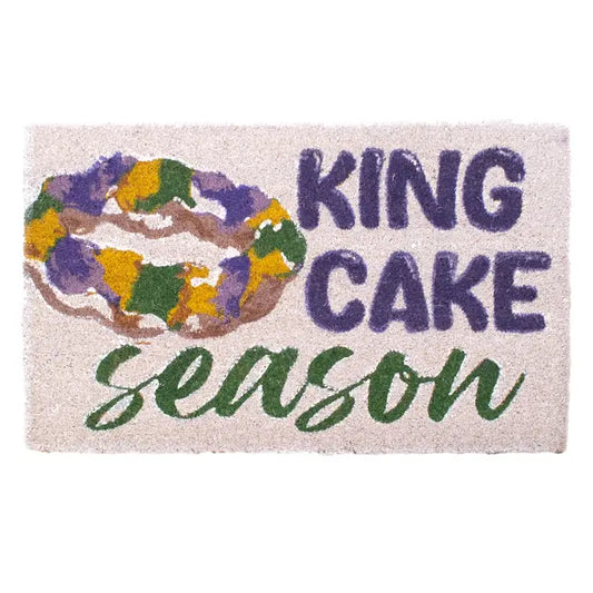 King Cake Season Coir Doormat