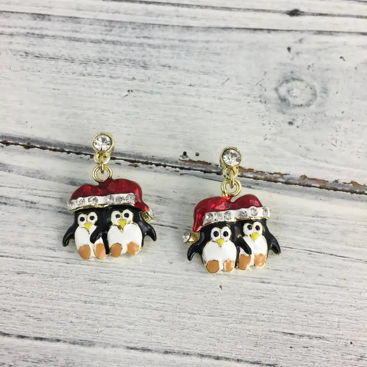 Xmas Penguin Earrings