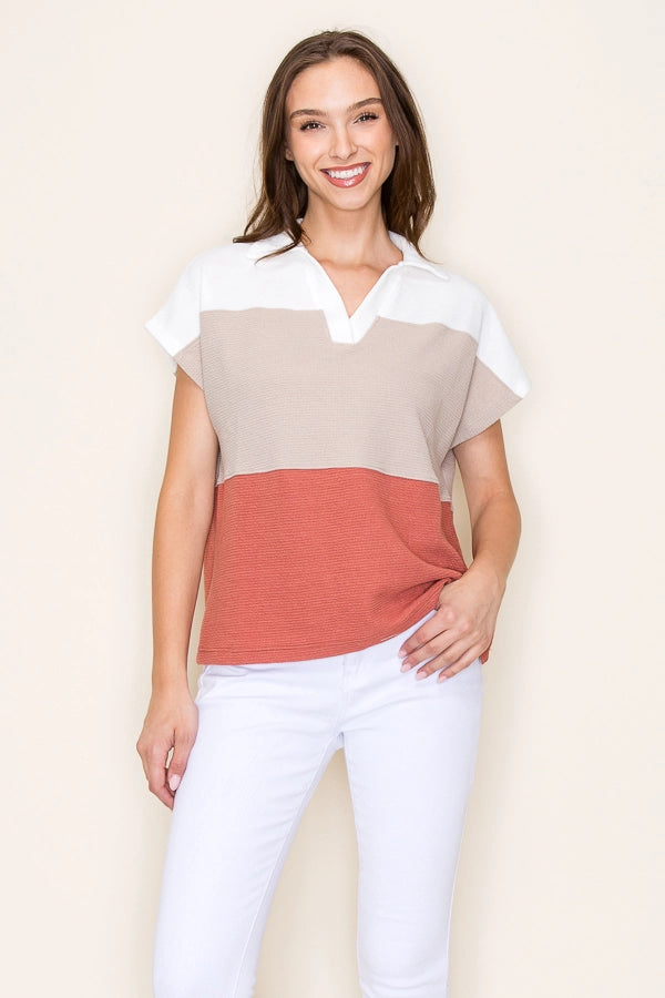 Colorblock Cloudy Knit Top